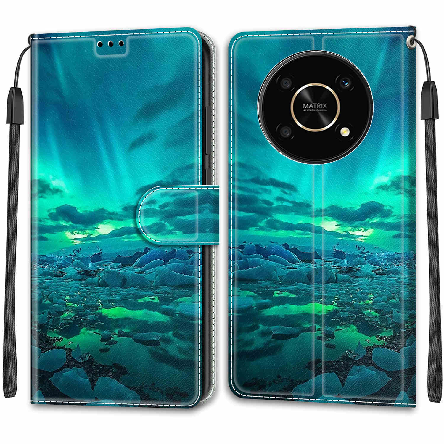 

Роскошный окрашенный кожаный чехол-кошелек в стиле книжки, защитный чехол для Huawei Honor X7B X6B X8A X6A X9A X7A X50 Honor90 Magic6 Lite Huawei Y5 Y6 P30 Lite Honor X9A 5G