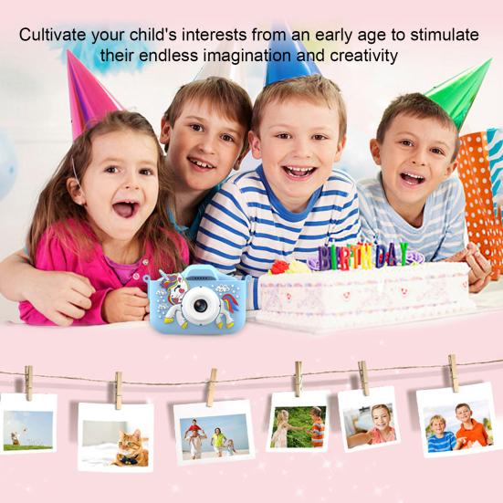 1 Set Kids Camera Dual Lens Camera with Selfie Function High-Resolution Children