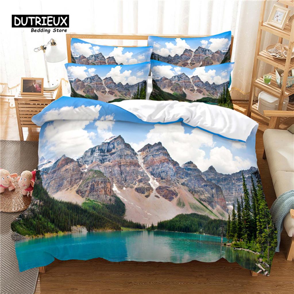 

Комплект пододеяльников «Красочный Аврора», модный комплект постельного белья, мягкий, удобный, дышащий, для декора спальни и гостевой комнаты EU single(135x200cm)