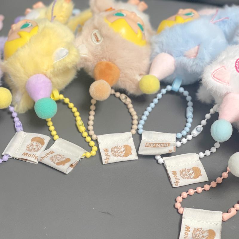 1 Piece Bag Decoration Baby Molly Pocket Friends Series Vinyl Figure Pendant Toys Kawaii Model Plush Keychain Children'S Gift