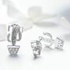 2025 New Silver Green Cactus Plant Fashion Earrings Women Jewelry
