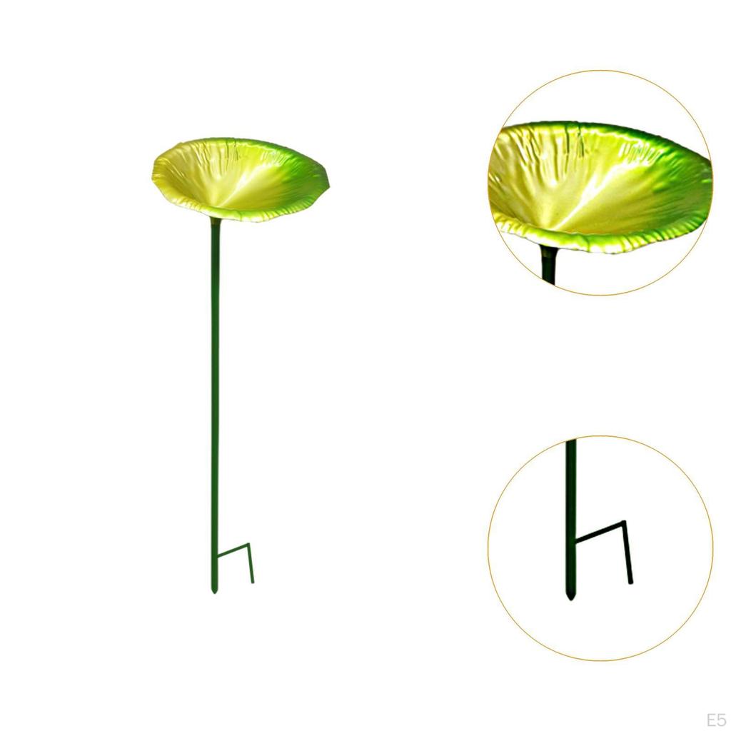 Bee Feeder on Stake, Bird Bath, Easy to Use Iron Ornament, Garden Decoration for Lawn, Yard,