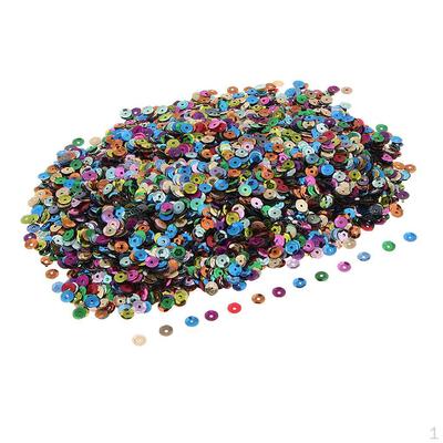 100g 6mm Runde Lose Pailletten Paillettes Kleidung Nähen Hochzeit