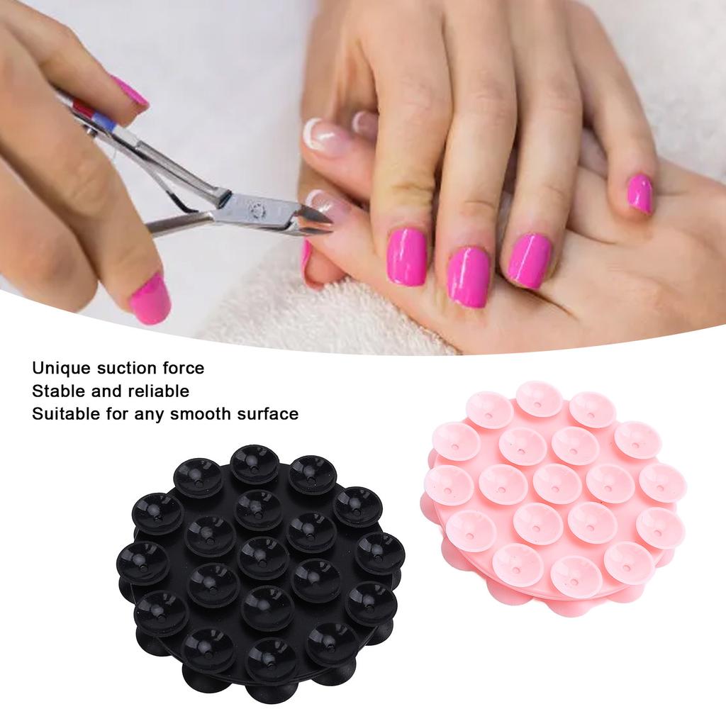 2pcs Round Silicone Multifunctional Suction Cups Cell Phone Holder Nail Art Tool Suction Cups for Home Car Office