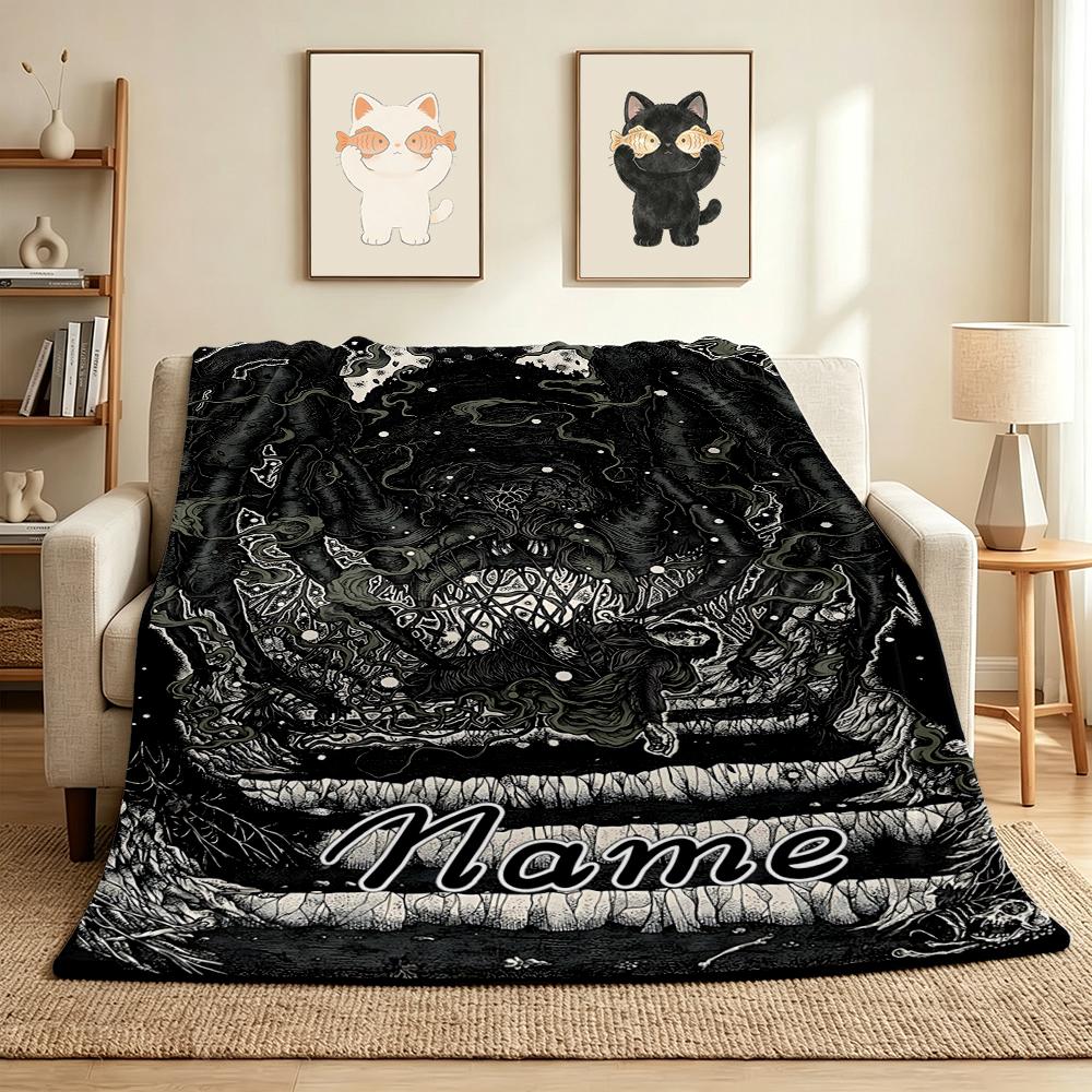 Custom Name Journey Courage Flannel Blanket Throw Blanket Soft Warm Sofa Bed home Decor Unique Gift