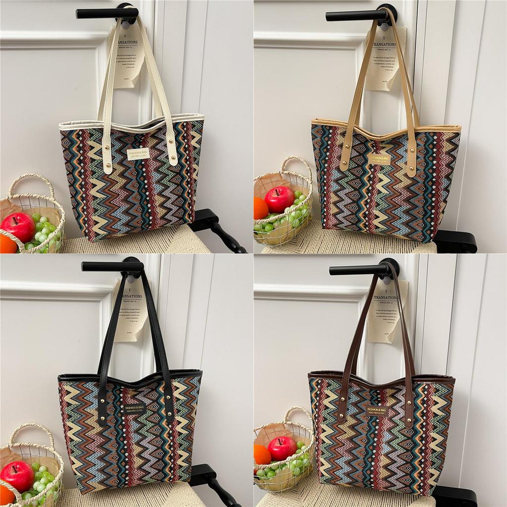 Urban Street Fashion Canvas Tote Bag Women Large Capacity For School And Commute