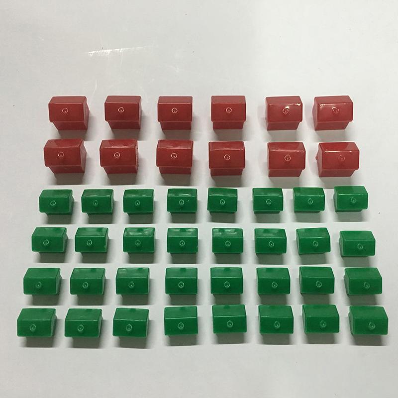 Ps Monopoly Game Chess House Hostel Supplement Pack di accessori per il gioco degli scacchi Rosso Verde Circa 25G