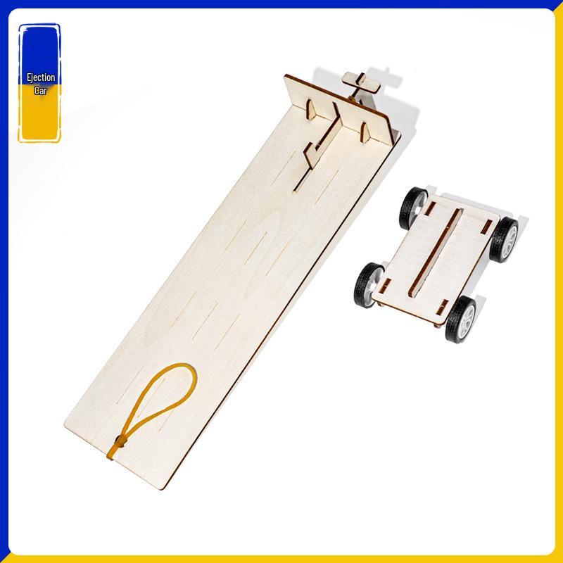 Rubber Band Powered Car for Tech Fest School Competition and Science Experiment