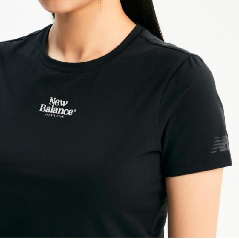 New Balance Tee Rqk Nbnee2w422 19 Women S Semi Crop Tight Short Sleeve Tee  Slim