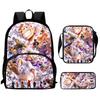 One Piece 3 In 1 Lightweight Adjustable Front Pocket School Backpack Set With Crossbody Bag Pencil Case For Boys Girls Ages 6-10