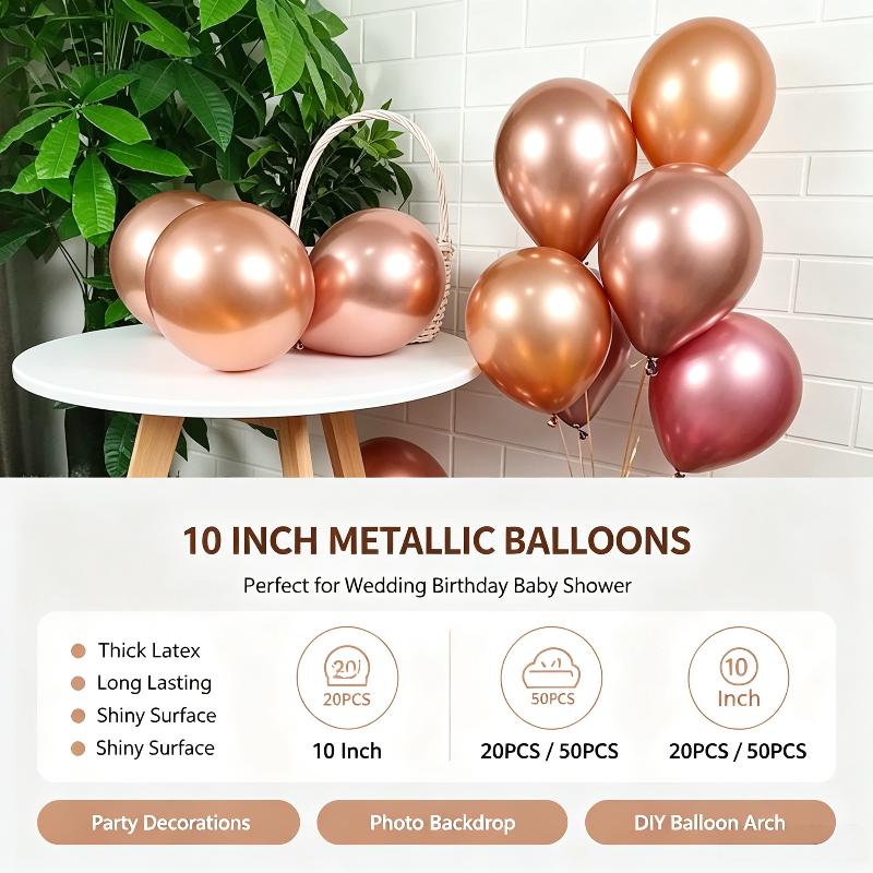 20/50Pcs Versatile Metallic Chrome Silver Grey Balloons High Shine Latex Balloons for All Kinds of Party Supplies