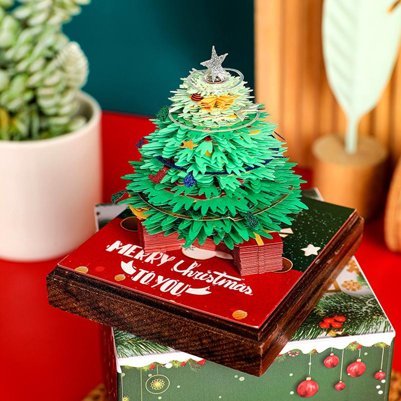 3D Christmas Tree Calendar Memo Pad 2026 Calendar Tear Away Paper Carving Art Diy Sticky Note Desktop Decor For New Year Gifts