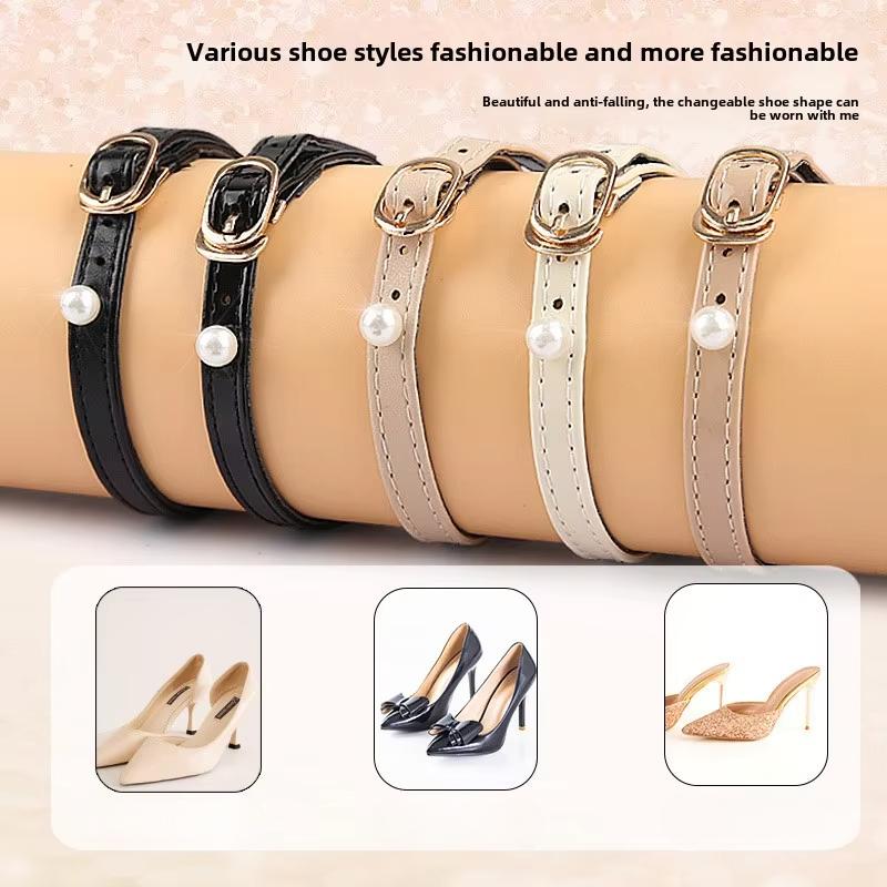 1Pair Shoelaces for High Heels Adjustable Fashion WomenShoe Belt Ankle Holding Loose Anti-skid Bundle Laces Tie Straps Band
