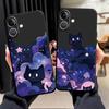 Funda Phone Cover Case for Apple iPhone 17 Pro Max XR XS MAX 15 Pro 7 8 Air 16 13 12 14 11 Black Cat Starry Night