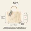 Daiso Embroidery Point Cotton Shoulder Bag - Ivory