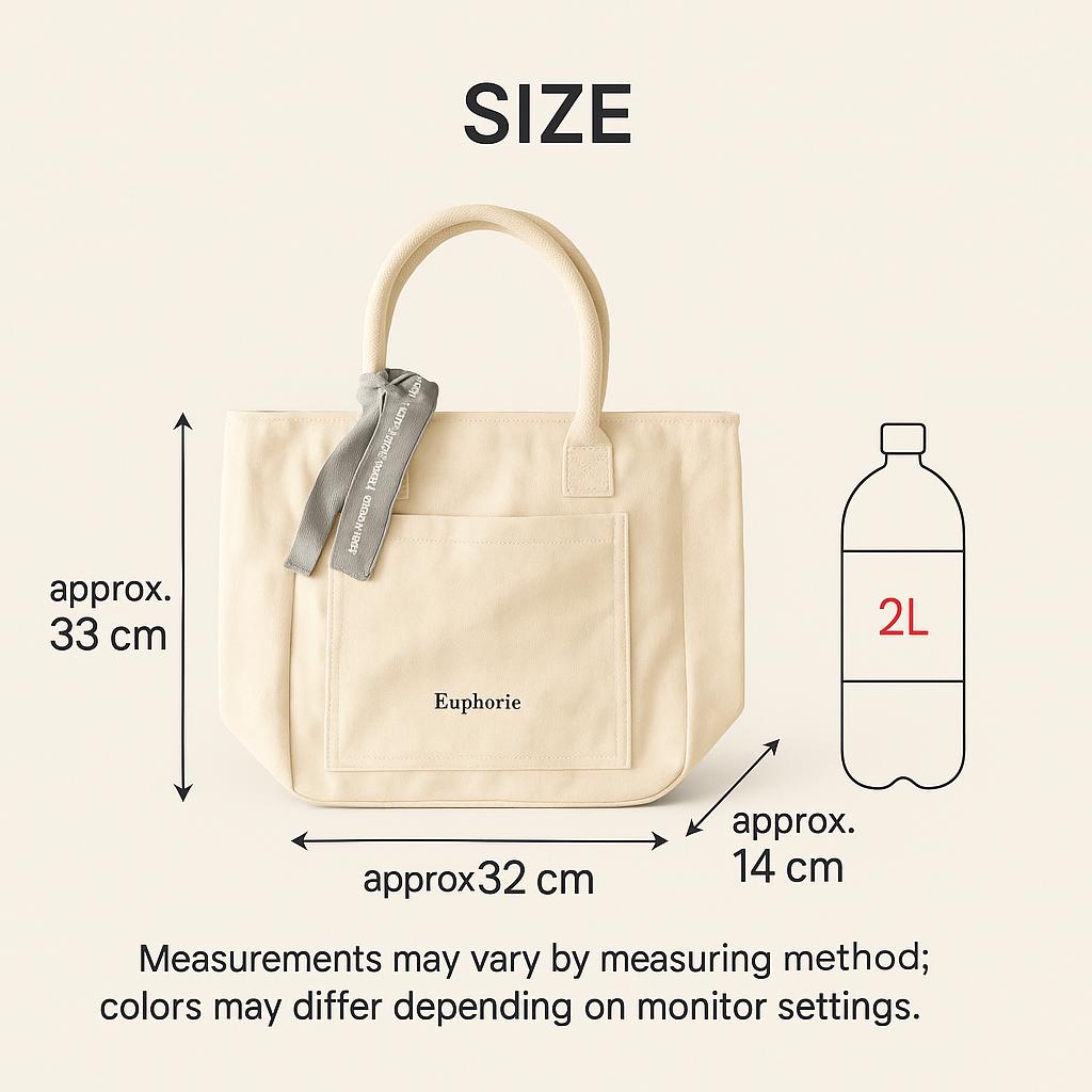 Daiso Broderi Point Bomull Skulderveske - Elfenben