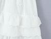7704 - Women's French Retro Square Neck Ruffle Top & Lace-up Embroidered Skirt Set