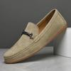 New Punching Fashionable Lightweight Breathable Men Casual Loafers Shoes Soft Soled Comfortable Non Slip Large Size Bean Shoes