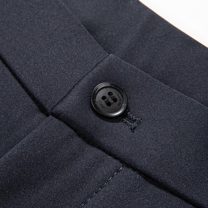 JOW Men's Warm Business Casual Straight-Leg Trousers