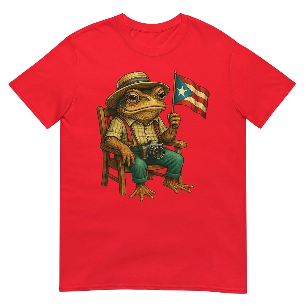 Funny Coqui Frog Puerto Rico Flag Taino Boricua Hispanic TShirt S