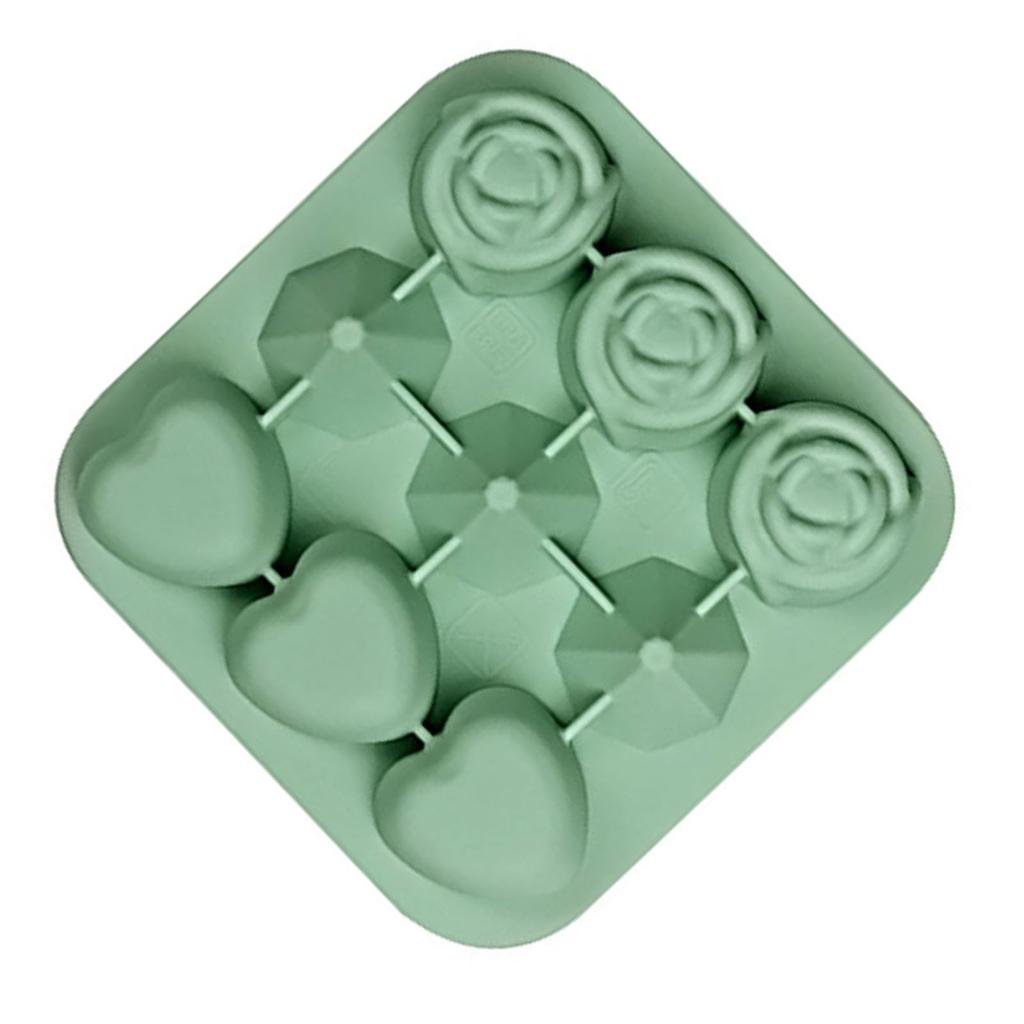 Rose Heart Diamond Ice Cube Mold Ice Cube Tray Food Grade Silicone Ice Maker Mold for Whiskey Drinkers Bartenders