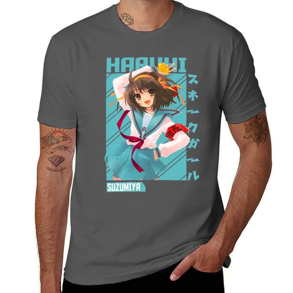 Haruhi Suzumiya Anime Unisexga Mask Tshirt TShirt Christmas Casual Tee Shirt