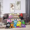 Barbapapa Barbamama Family  Flannel Blankets  Warm Throw Blanket for Bedroom Travel Pattern Bedspread Sofa Bed Cover