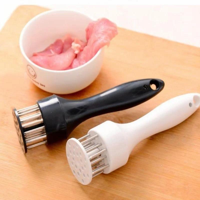 Stainless Steel Meat Tenderizer Steak Tenderizer Needle Rib Breaker Cooking Beef Steak Hammer Meat Tenderizing Kitchen Tool