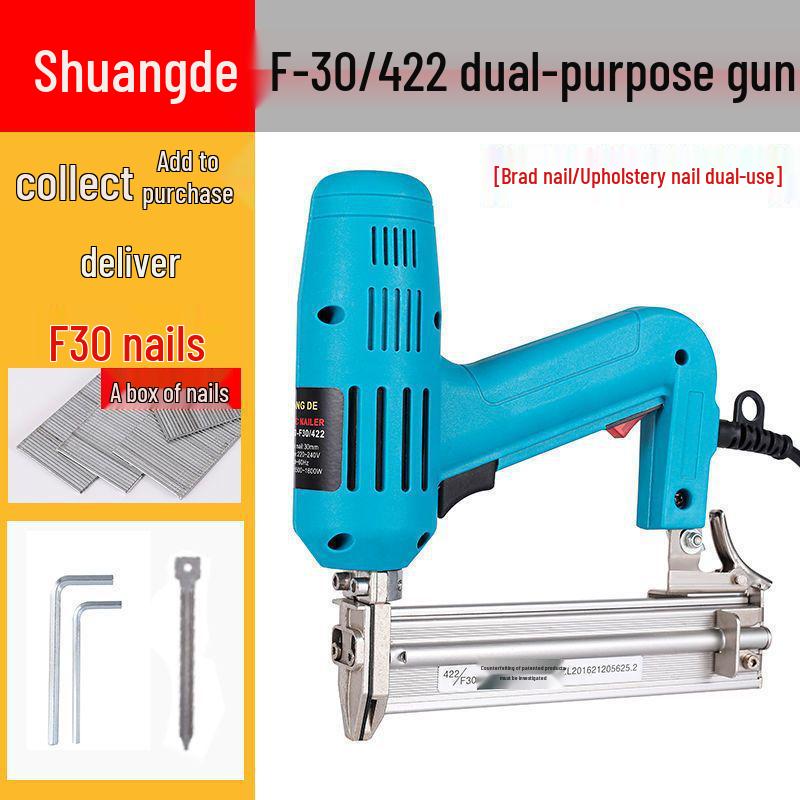 Electric F30 Dual-Use Pneumatic Straight Brad Nail Gun for Woodworking