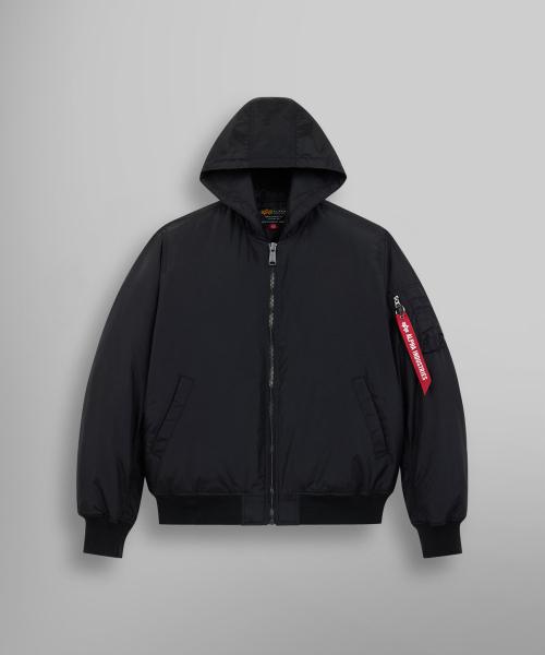 Alpha Industries Ma-1 Hooded Oxford Flight Jacket Black