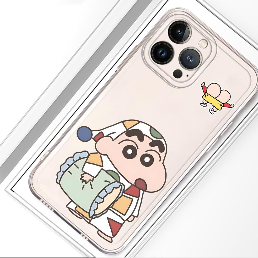Case for iPhone 17 Pro Max 16 14 Plus XR 12 Mini 15 13 Pro XS Max 11 Air 7 8 Soft Phone Cover Crayon Shin Chan
