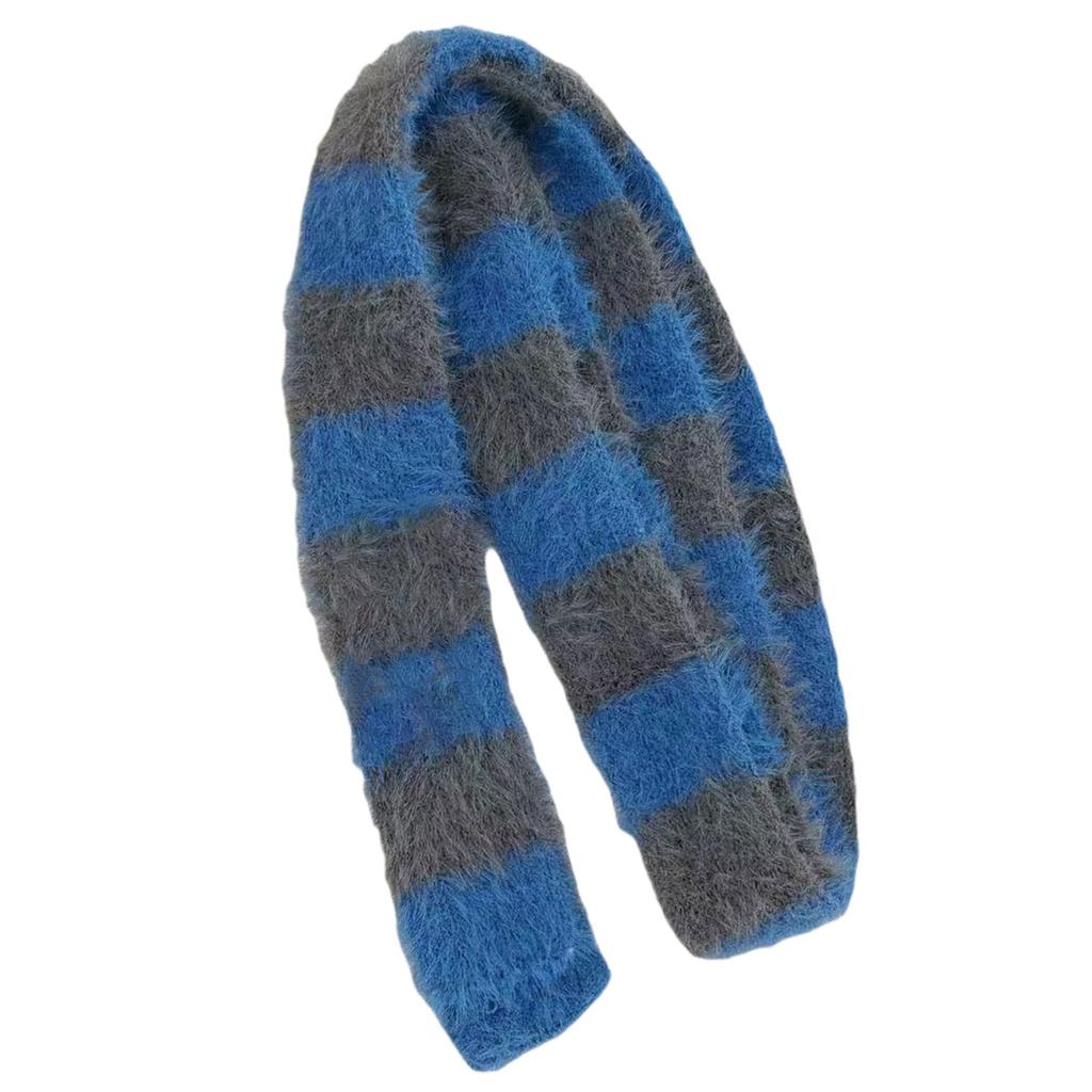 Fashion Striped Scarf for Winter Autumn Knitted Thin Neck Scarf for Women Outfit All Matching Casual Formal Long Scarf