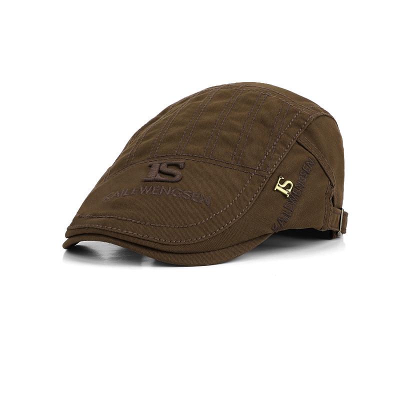 

Outdoor Sun Protection Cap With Letters Embroidery For Men Women In Cotton Material Brown