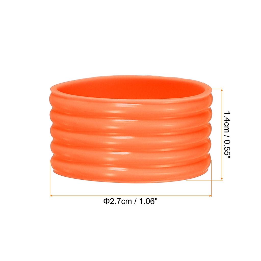 PATIKIL Badminton Racket Handle Grip Racquet Fixing Rubber Absorbent Orange Rings, 20-Pack, Rings, Rings, Non-Slip, Overgrip,