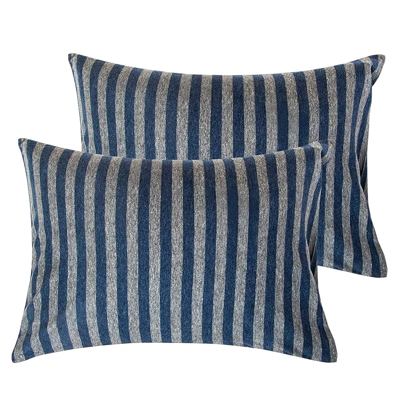 NTBAY Organic Cotton Toddler Pillowcases - Super Soft & Breathable Jersey Cotton Toddler Pillow Cases, 13”x18” Pillow Cases with Envelope 13x18 Inch (Pack of 2)