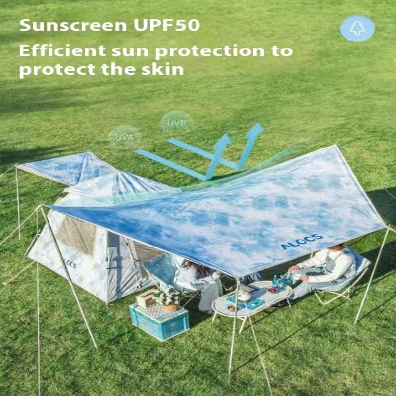 Alocs Tent with canopy 3-4 person waterproof with canopy family camping, camping tent set