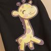 Pet clothes: dog and cat vest, light, breathable, comfortable, black stitching, yellow, clothes with giraffe print, simple, gene