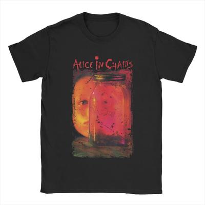 Camiseta Alice In Chains Jar of Dirt Masculina Algodão Puro Lazer Camisetas Gola Redonda Metal Música Camisetas Manga Curta Roupa Tamanho Grande