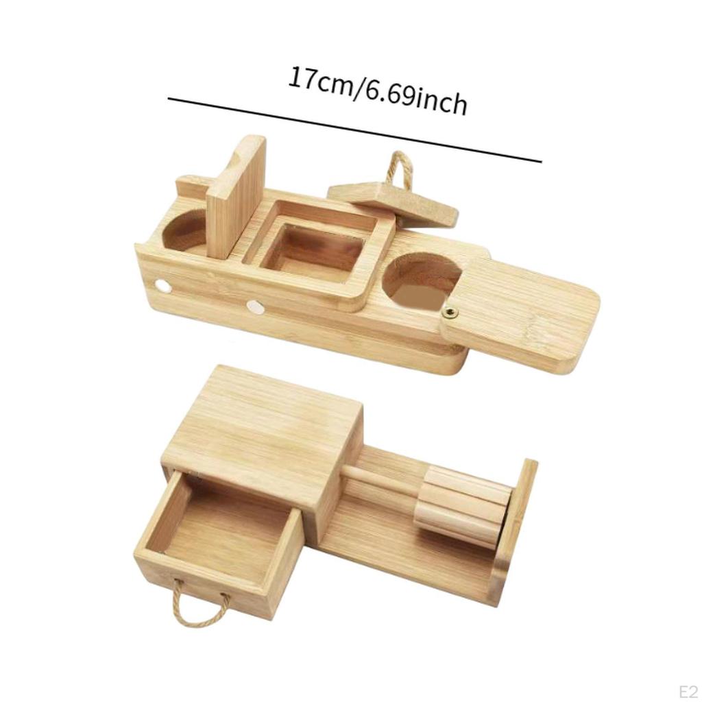 Wooden Hamster Foraging Toy Guinea Pig Multifunctional Sturdy Interactive Snuffle Game for Bunny