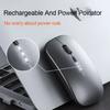 INPHIC M1P Wireless Mouse Rechargeable 1600Dpi Ultra Slim Mute Mouse 2.4G + Dual Mode Bluetooth Mouse for iPad Tablets Laptop LED Power Display