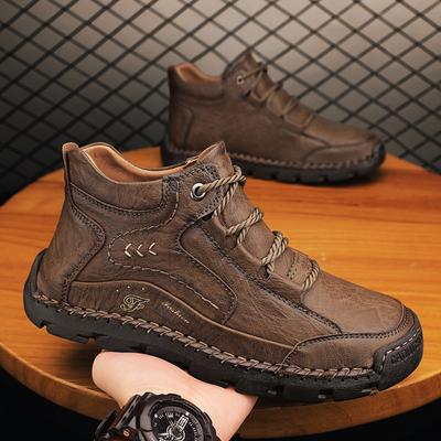 Men Boots Genuine Leather Casual Leather Shoes Men Ankle Boots