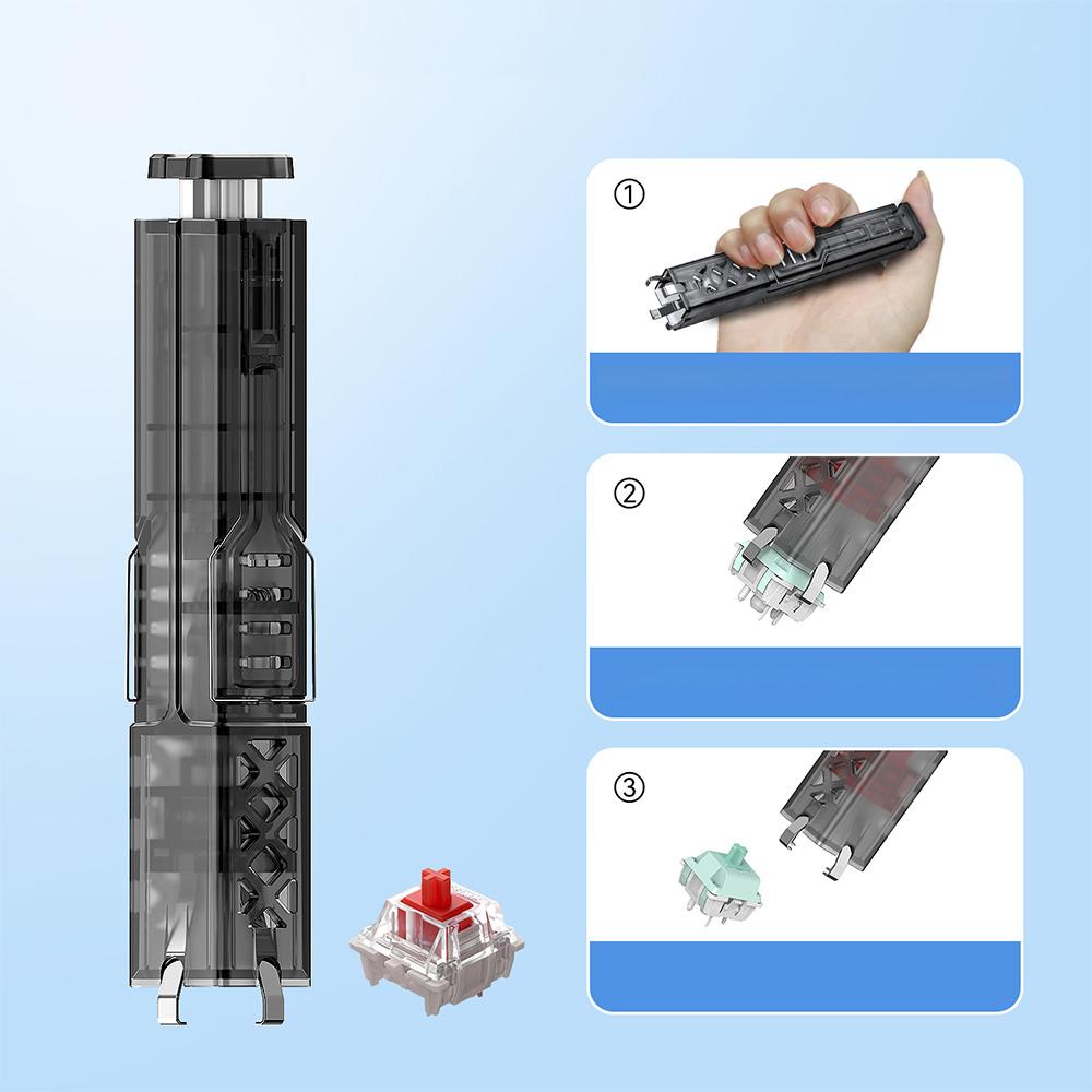 Multi-color 2-in-1 keyboard keycap switch puller, cover opener, universal keycap shaft dismantler, button puller, keyboard acc