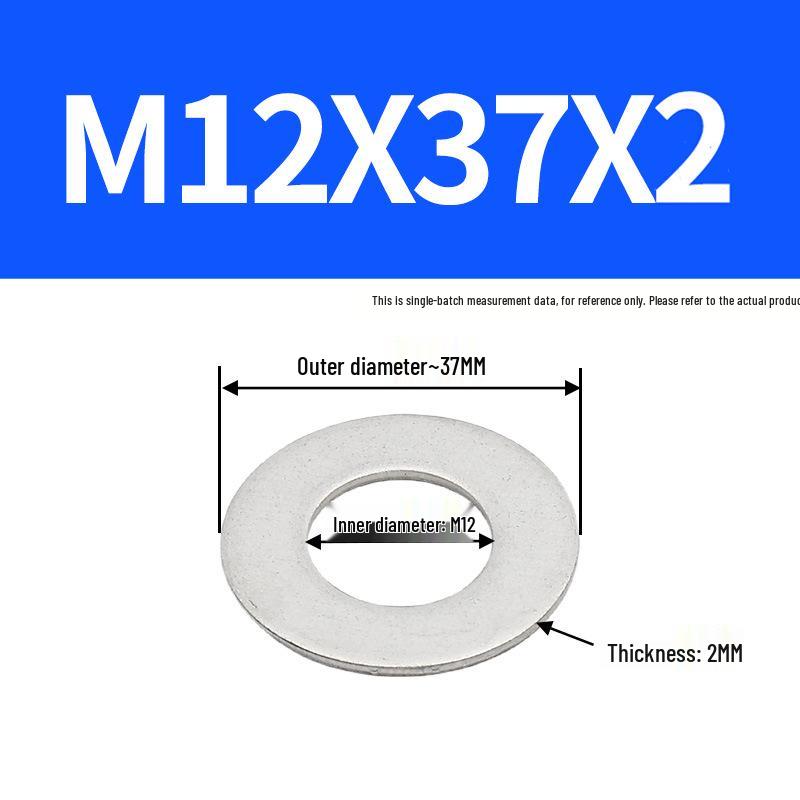 Stainless Steel 304 Flat Washer, Thickened Round Screw M6 M8 M10