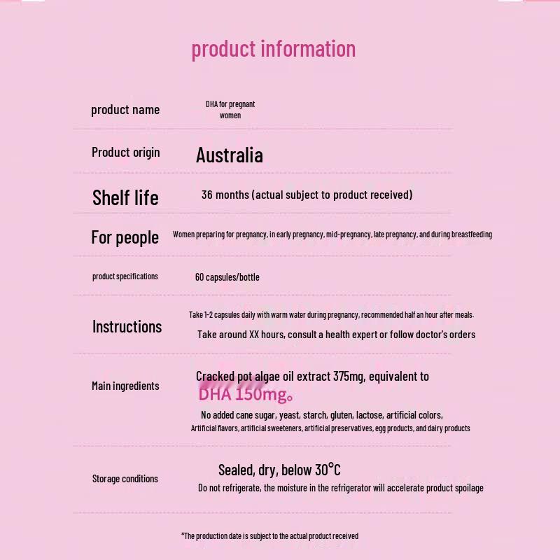 Aoleru Plant-Based DHA Softgels for Pregnancy