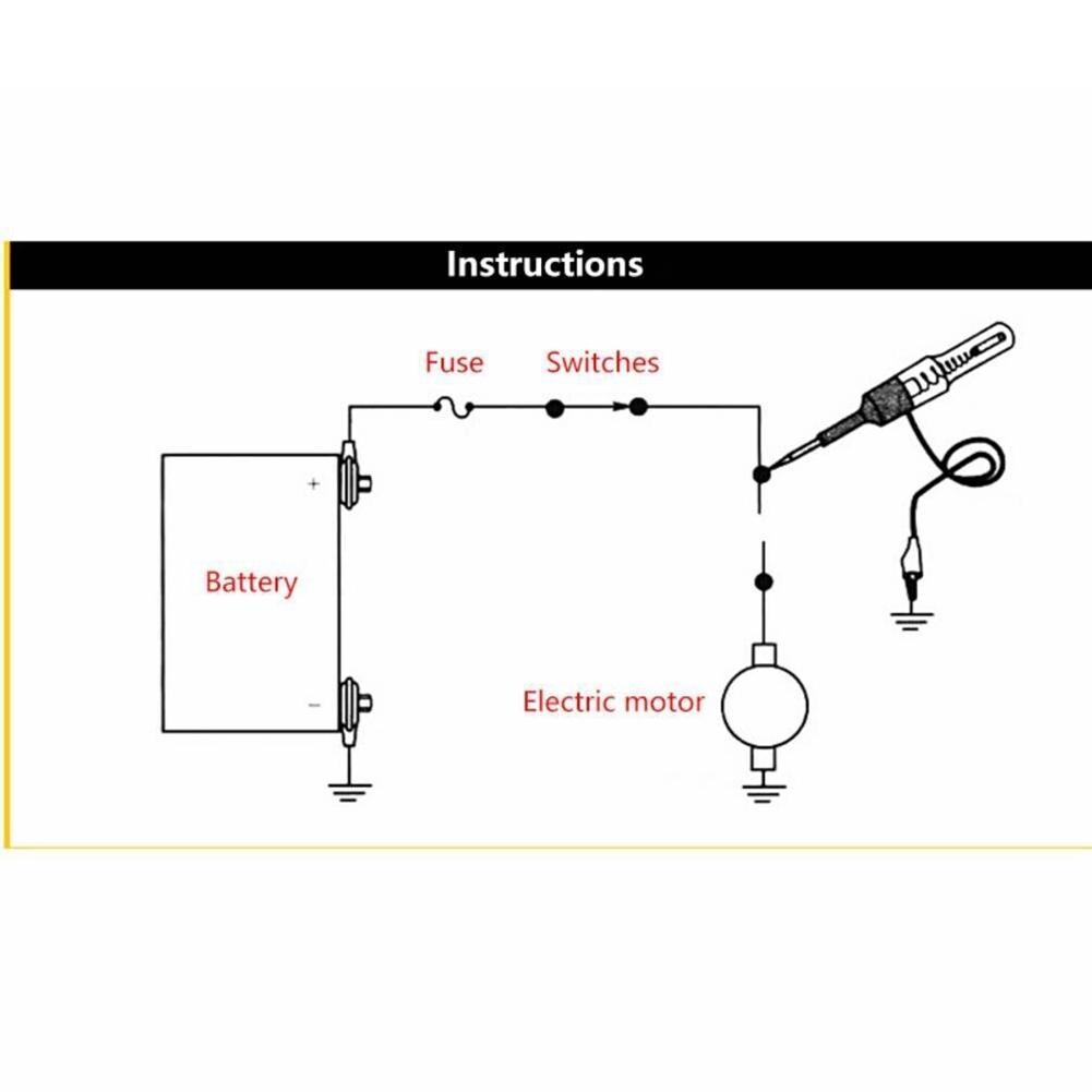 Testing Car Circuit Tester 6-24V Automotive Electrical Electrision