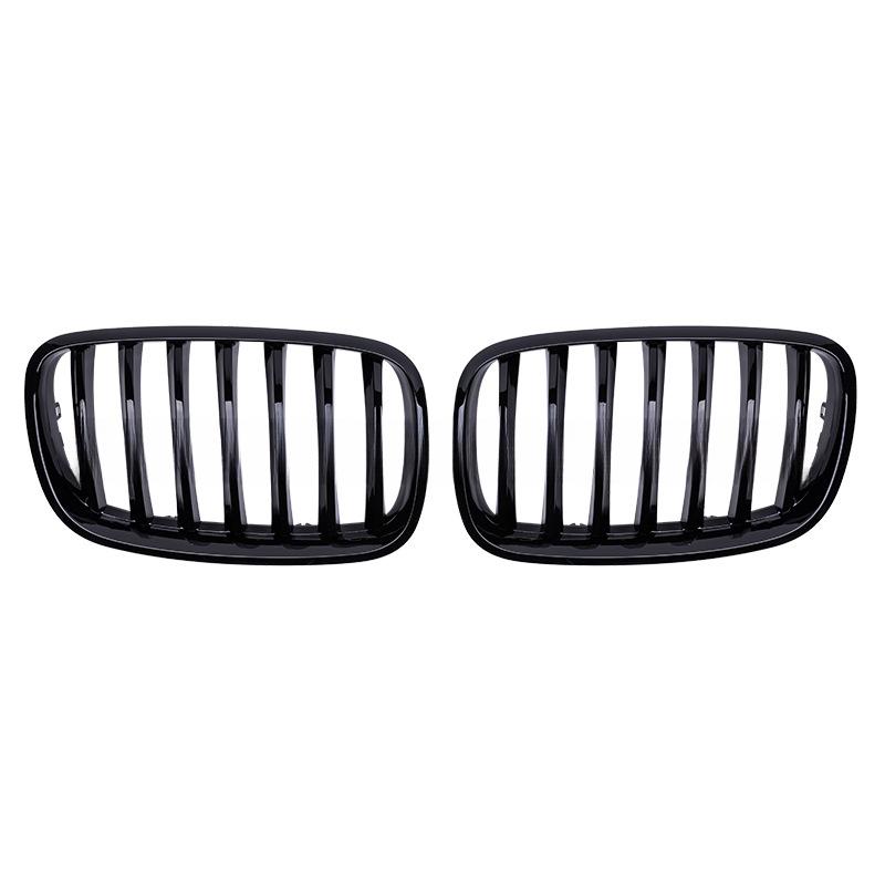 

Решетка переднего бампера автомобиля Глянцевая черная Левая Правая Ноздри Гоночная решетка для BMW X5 E70 X6 E71 2006-2015 S-Glossy Black