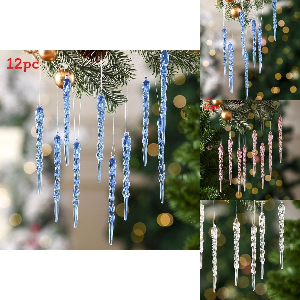 Christmas Acrylic Snowflake Hanging Ornaments For Tree Decor With Clear Pink And Blue Styles
