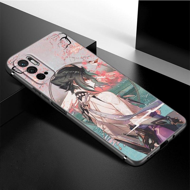 

Чехол Genshin Impact Xiao для телефона Xiaomi Redmi Note 11 10 9 8 Pro 11T 5G 10T 10S 9S 9T 9i 9C 9A 8T, мягкий черный чехол из ТПУ Redmi Note 11 Pro 5G