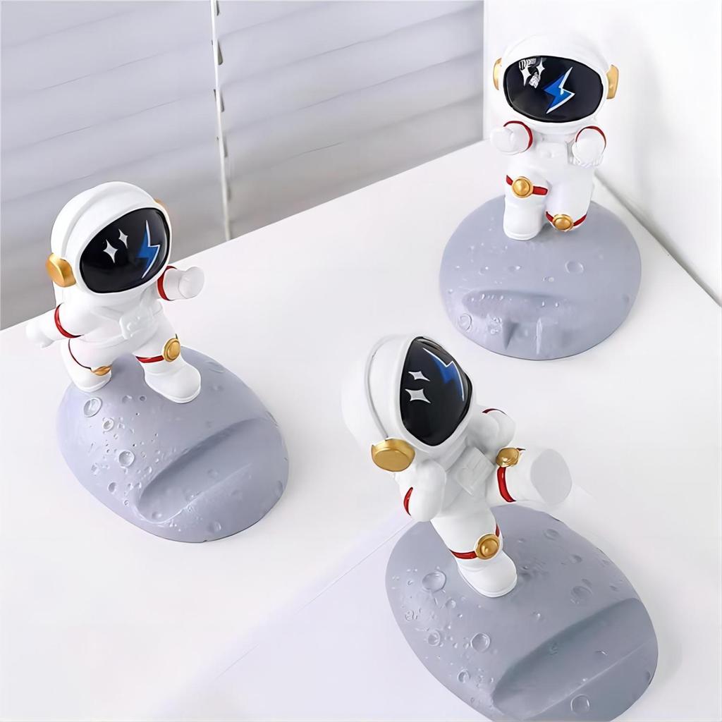 Astronaut Phone Holder Ornament, Astronaut Cartoon Lazy Desktop Tablet Holder Decoration Gift Ornament