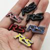 3D Metal Car Steering Wheel Emblem RS Logo Sticker Badge Decals For Honda Civic Accord HRV CRV Jazz City Pilot Fit Accessories